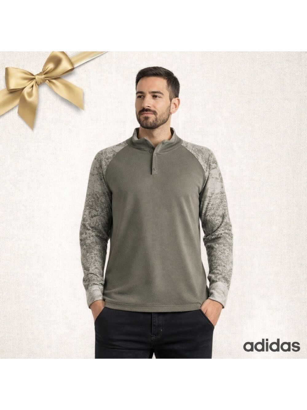 Adidas XL Gray Camouflage Golf Polo Shirt
